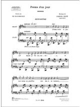 Poème D'un Jour Opus 21 - FAURÉ - Partition - Mélodies